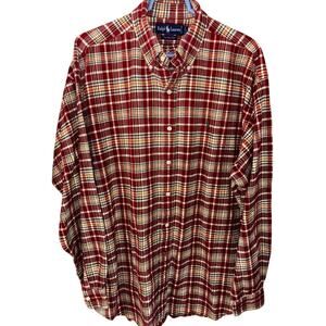 Vintage Ralph Lauren the Big Shirt men’s cotton flannel plaid button down (L)